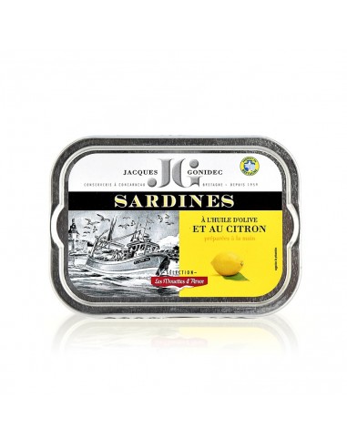 Sardines à l'huile d'olive vierge extra et au citron bio