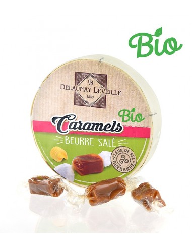 Caramels bio au beurre salé à la fleur de sel de Guérande camembert 75g