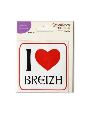 Autocollant "I Love Breizh" | Sticker résistant