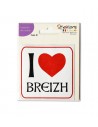 Autocollant "I Love Breizh" | Sticker résistant