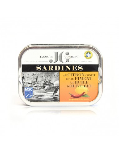 Sardines citron confit et piment à l'huile d'olive BIO