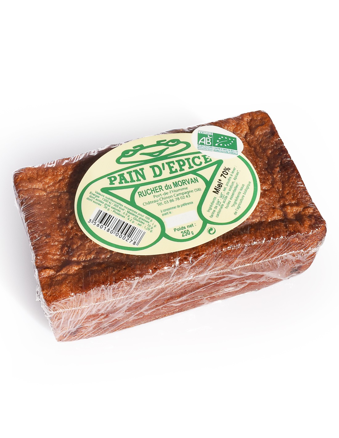 Pain d'épices BIO 250g - Les Ruchers du Morvan