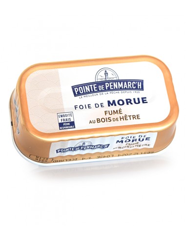 Foie de morue fumé au bois de hêtre 121g