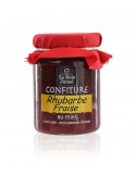 Confiture rhubarbe fraise au miel 120g