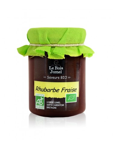 Confiture rhubarbe fraise BIO 120g