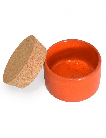 Pot rond petit modèle orange ouvert