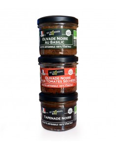 Lot d'olivades & tapenade 3 x 100g