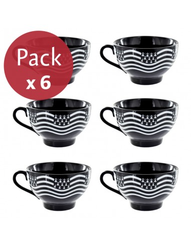 Bolée noire drapeau breton vague