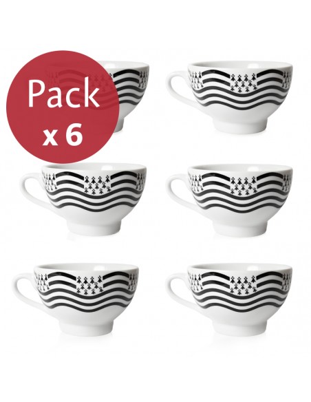 Bolée blanche drapeau breton vague