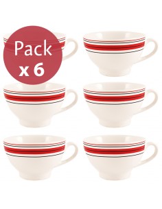 Bolée à cidre bretonne liseré rouge et noir 2