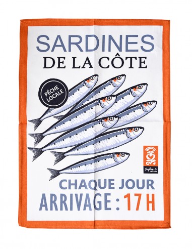 Torchon "Sardines de la côte"