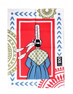 Torchon "Bigoudène robe bleue"