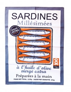 Torchon "Sardines millésimées"