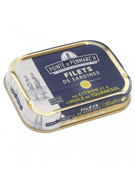 Filets de sardines au citron et à l'huile de tournesol 100g