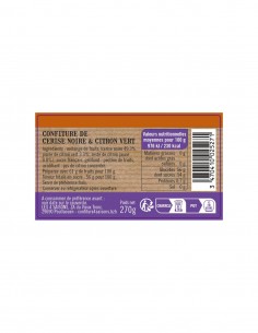 Confiture cerise noire et citron vert 270g 2
