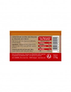 Confiture fraise et fraise des bois 270g 2