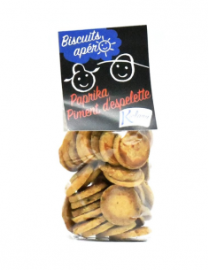 Biscuits apéritifs paprika & piment d'Espelette 100g