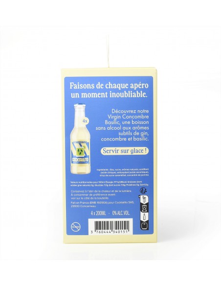 Pack de 4 Virgin Concombre Basilic - cocktailito